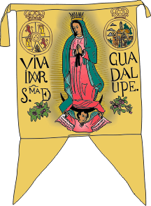 [Banner of the Virgen de Guadalupe flown by Miguel Hidalgo y Costilla: 1810.
	By Juan Manuel Gabino villascán]